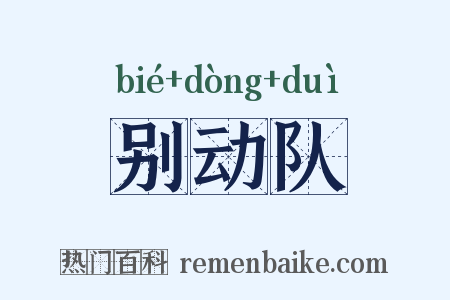 别动队是什么意思的图片